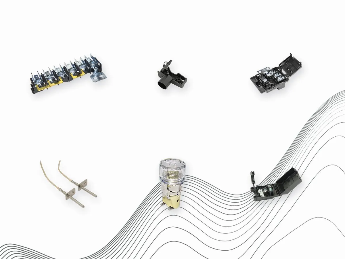 A selection of Nova Elektrik appliance components